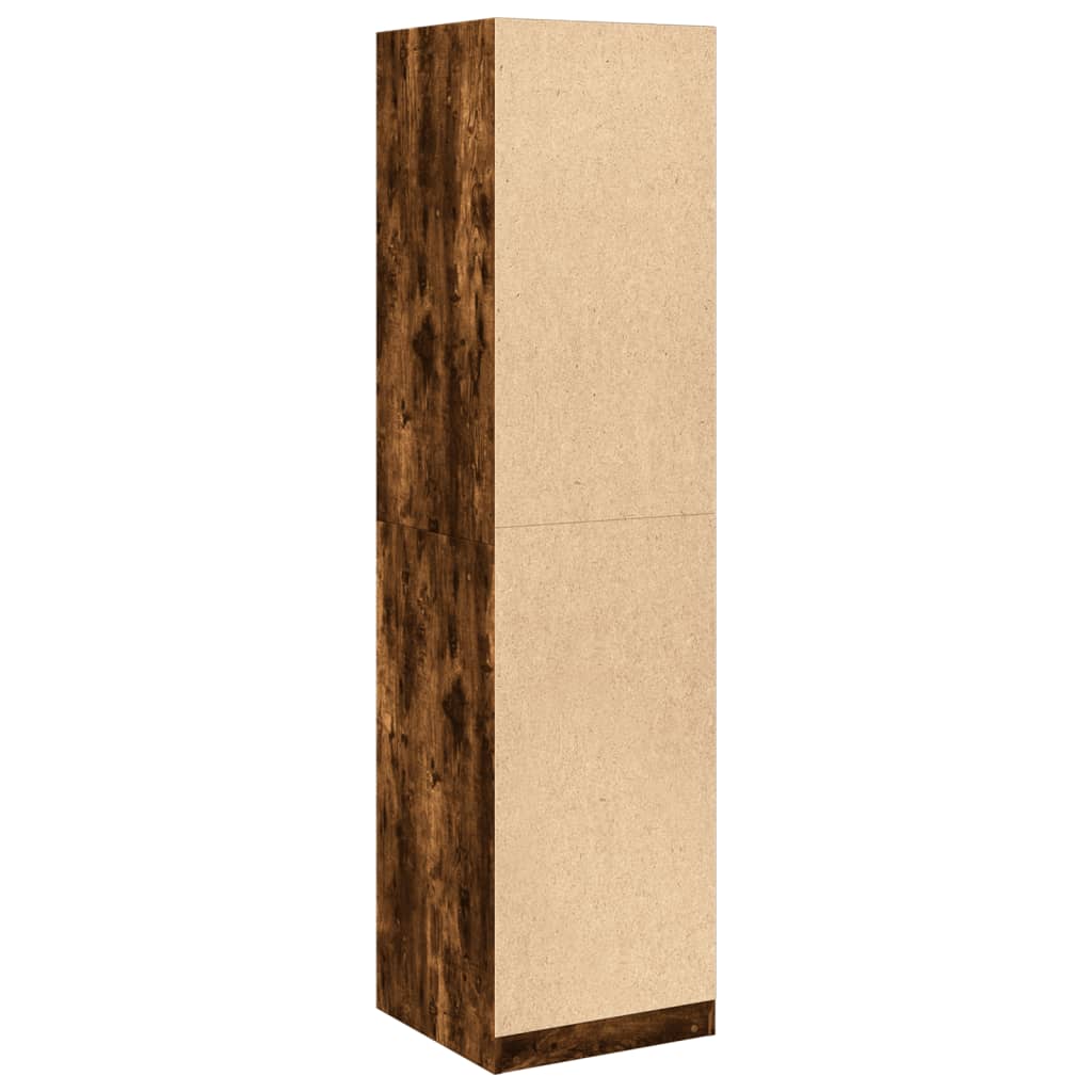 Garde-robe chêne fumé 50x50x200 cm bois d'ingénierie Armoires vidaXL   