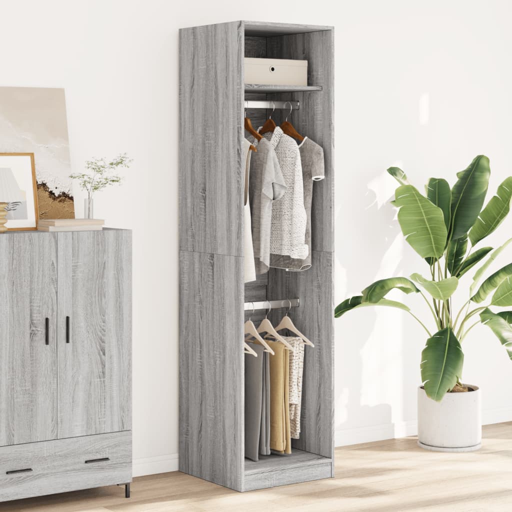 Garde-robe gris sonoma 50x50x200 cm bois d'ingénierie Armoires vidaXL   