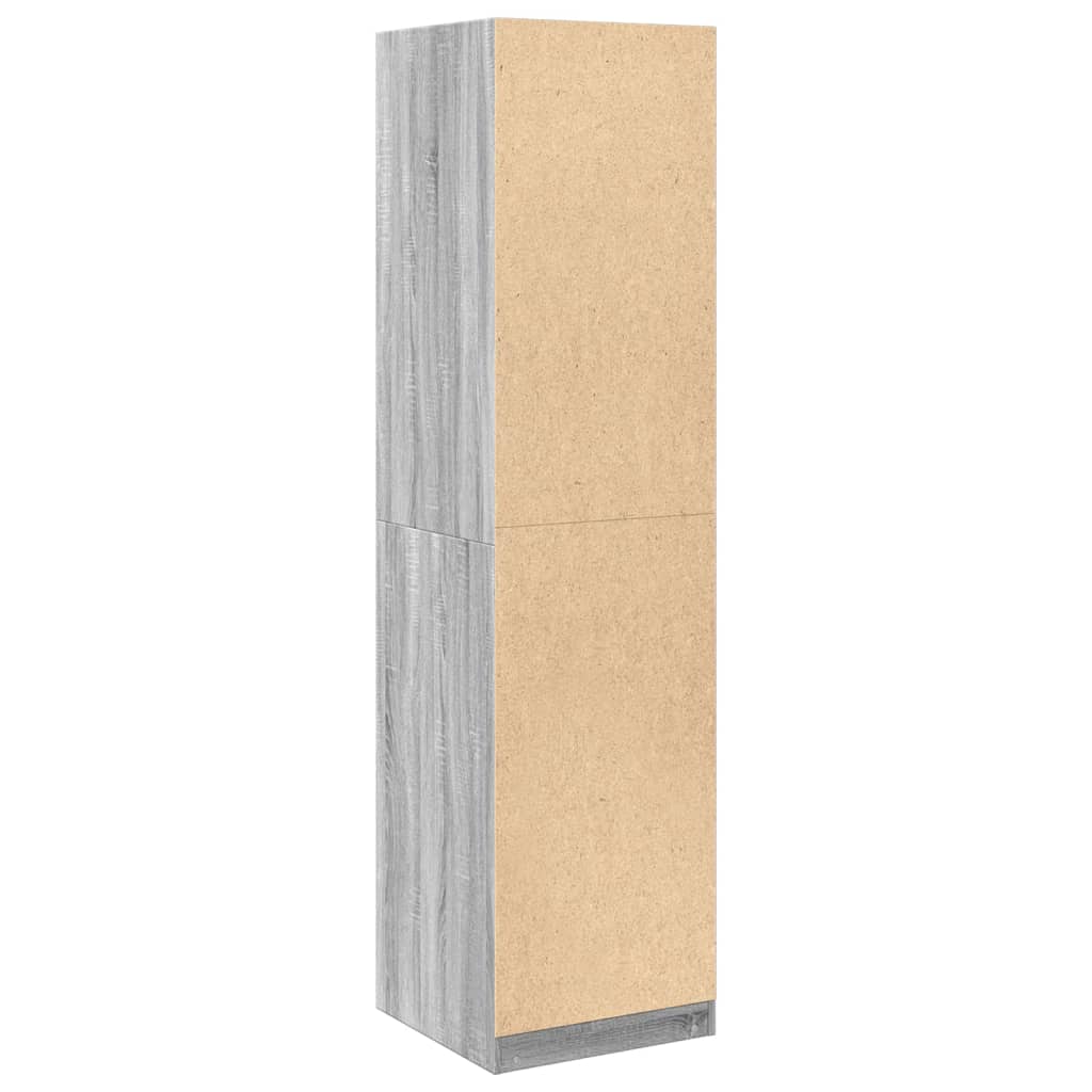 Garde-robe gris sonoma 50x50x200 cm bois d'ingénierie Armoires vidaXL   