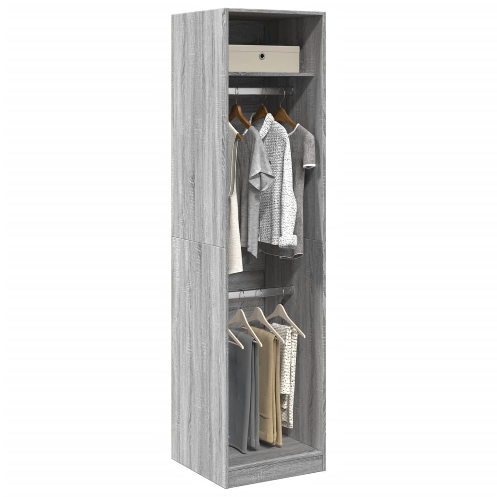 Garde-robe gris sonoma 50x50x200 cm bois d'ingénierie Armoires vidaXL   