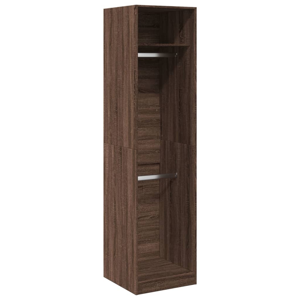 Garde-robe chêne marron 50x50x200 cm bois d'ingénierie Armoires vidaXL   