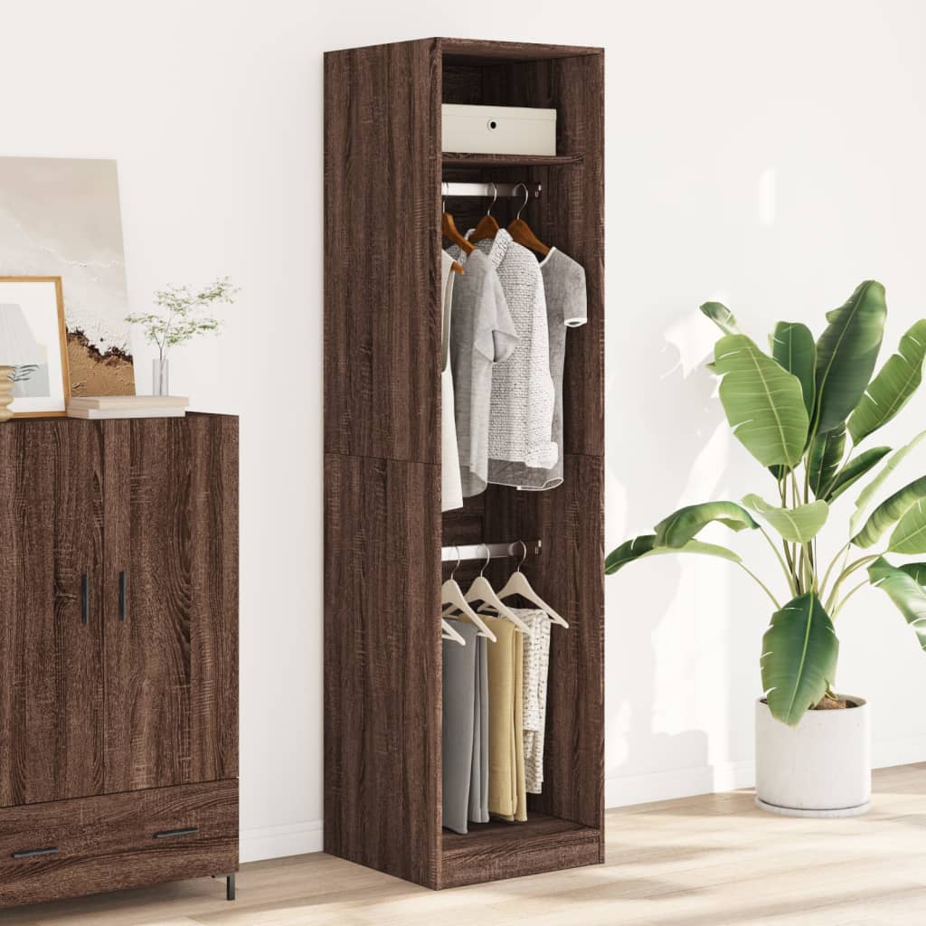 Garde-robe chêne marron 50x50x200 cm bois d'ingénierie Armoires vidaXL   