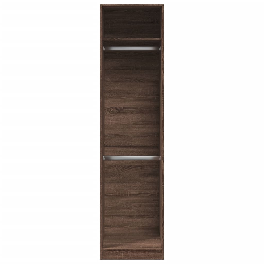 Garde-robe chêne marron 50x50x200 cm bois d'ingénierie Armoires vidaXL   