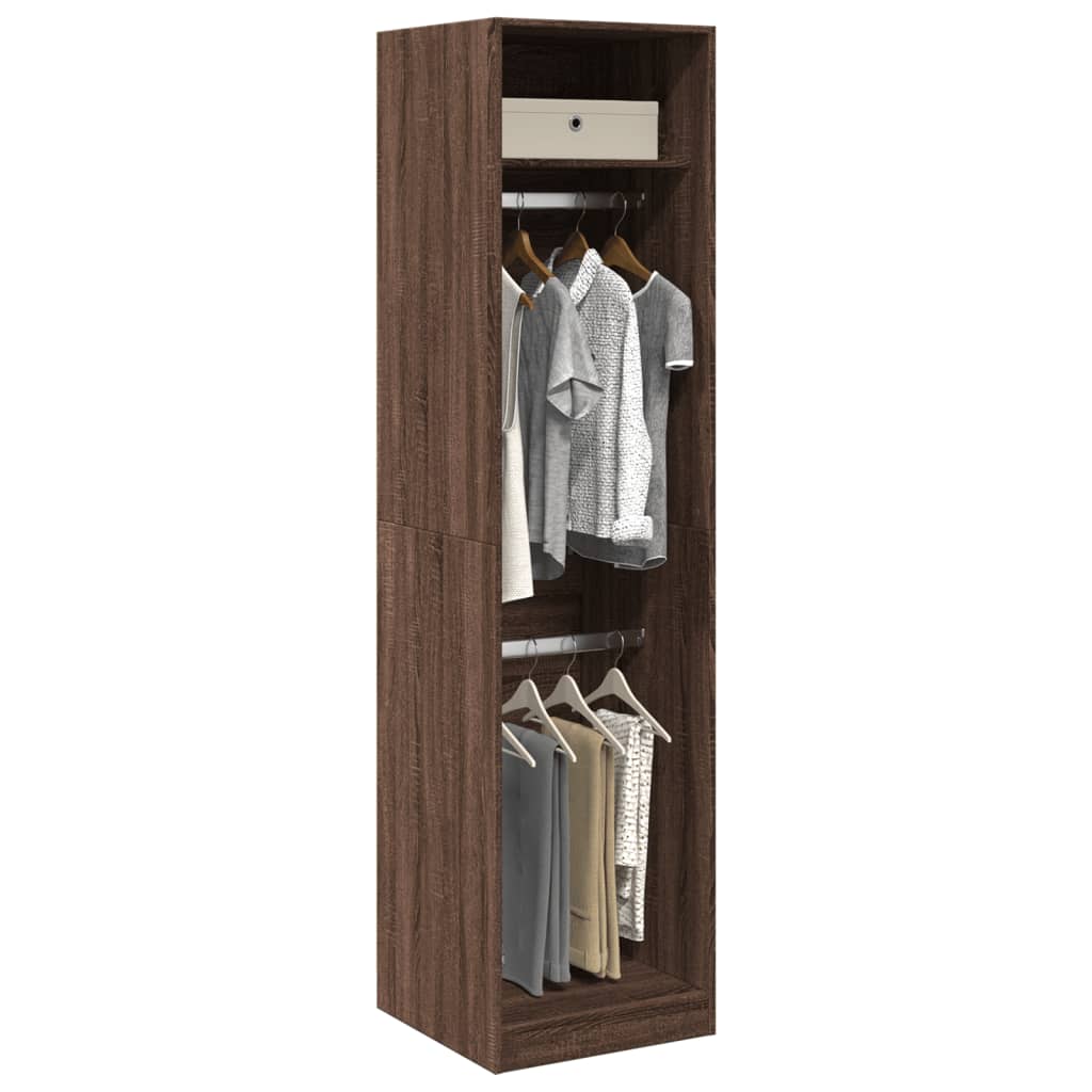 Garde-robe chêne marron 50x50x200 cm bois d'ingénierie Armoires vidaXL   