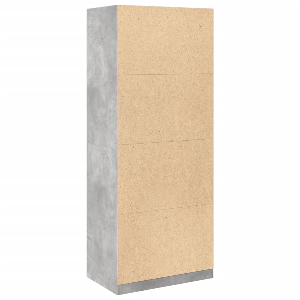 Garde-robe gris béton 80x50x200 cm bois d'ingénierie Armoires vidaXL   