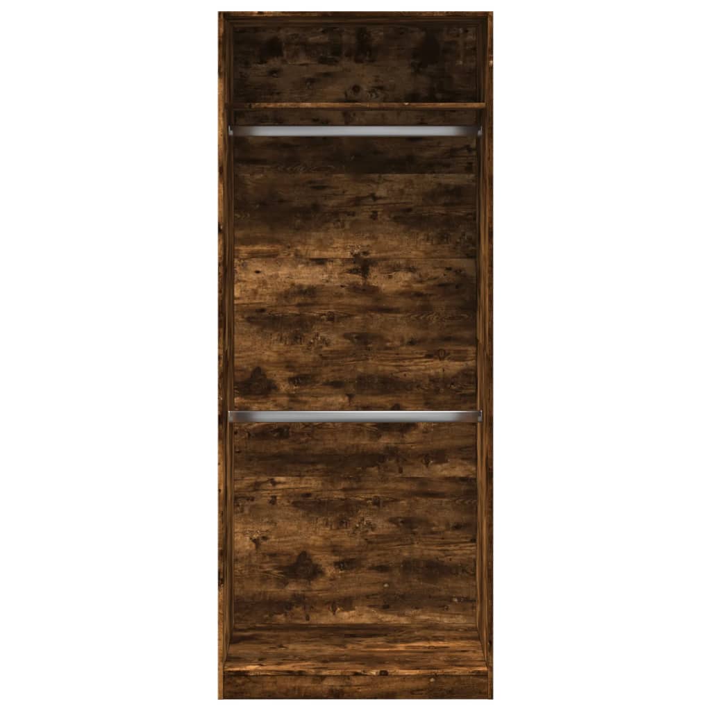 Garde-robe chêne fumé 80x50x200 cm bois d'ingénierie Armoires vidaXL   