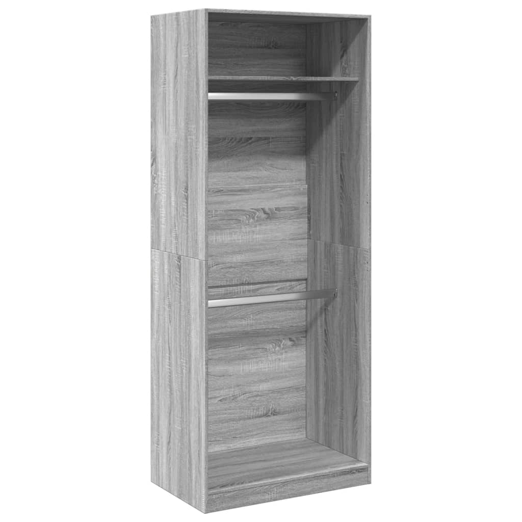 Garde-robe sonoma gris 80x50x200 cm bois d'ingénierie Armoires vidaXL   