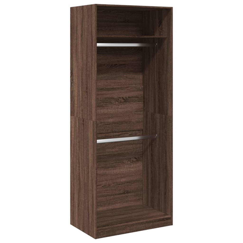 Garde-robe chêne marron 80x50x200 cm bois d'ingénierie Armoires vidaXL   