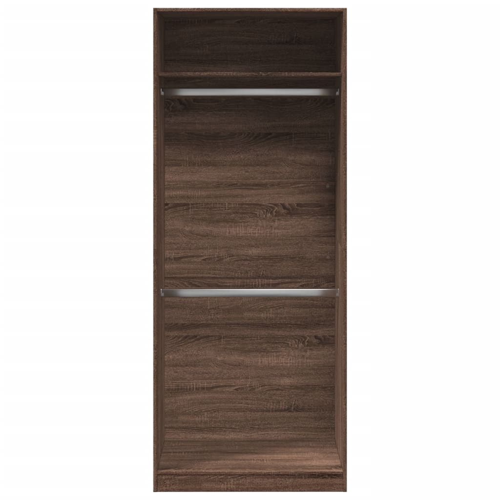 Garde-robe chêne marron 80x50x200 cm bois d'ingénierie Armoires vidaXL   