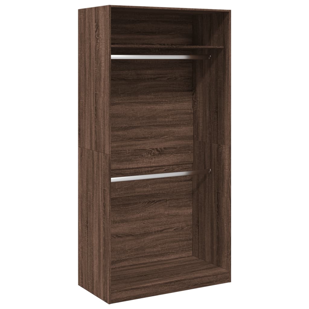 Garde-robe chêne marron 100x50x200 cm bois d'ingénierie Armoires vidaXL   