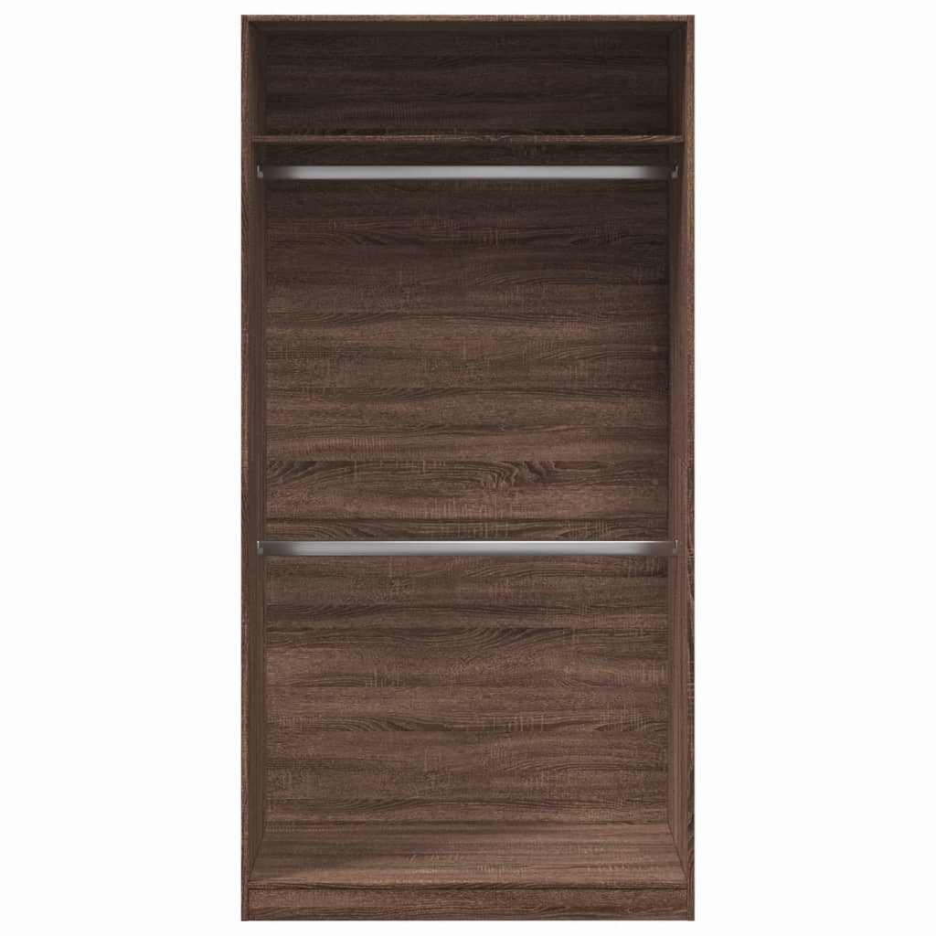 Garde-robe chêne marron 100x50x200 cm bois d'ingénierie Armoires vidaXL   