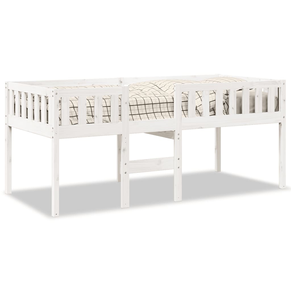 Lit pour enfants sans matelas blanc 75x190cm bois de pin massif Lits & cadres de lit vidaXL   