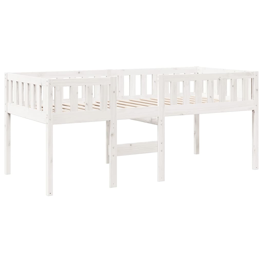 Lit pour enfants sans matelas blanc 75x190cm bois de pin massif Lits & cadres de lit vidaXL   