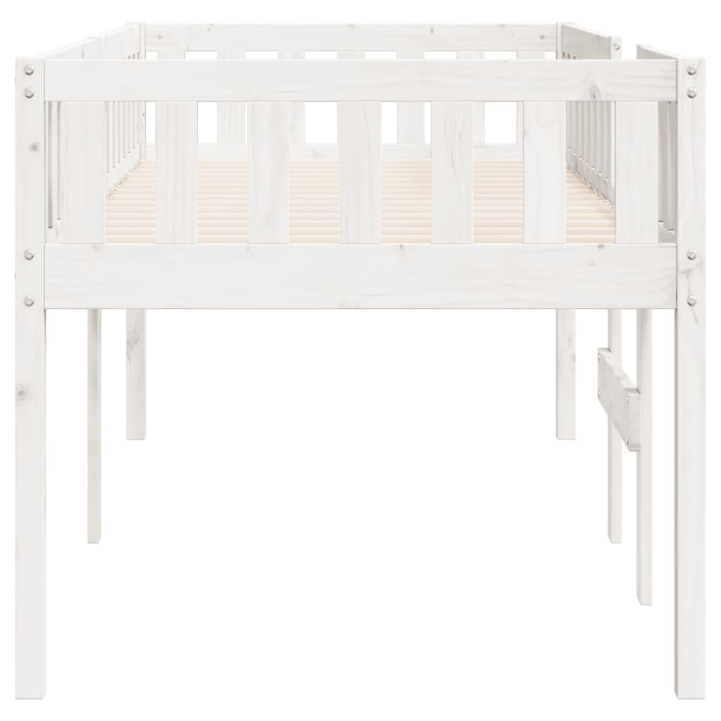 Lit pour enfants sans matelas blanc 75x190cm bois de pin massif Lits & cadres de lit vidaXL   