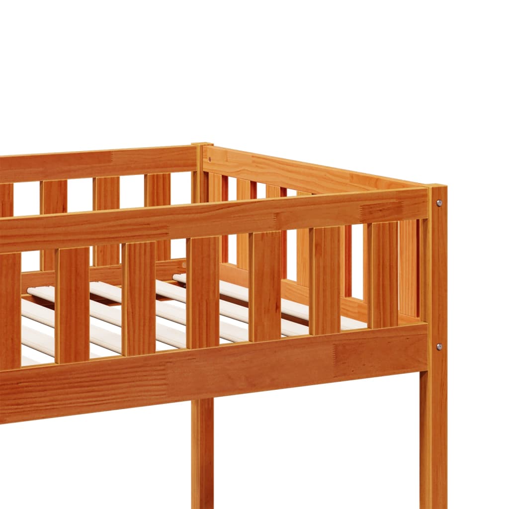 Lit pour enfants sans matelas cire marron 75x190 cm pin massif Lits & cadres de lit vidaXL   