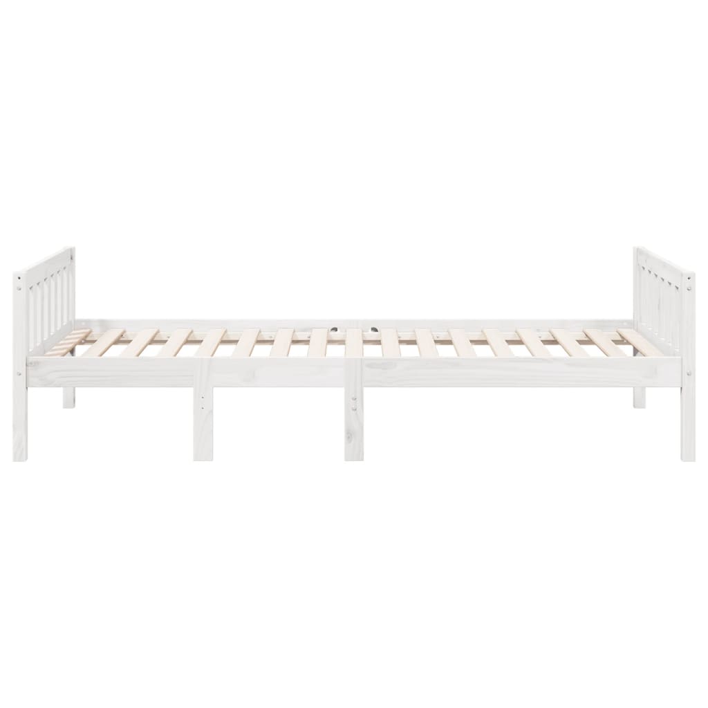 Lit pour enfants sans matelas blanc 75x190cm bois de pin massif Lits & cadres de lit vidaXL   