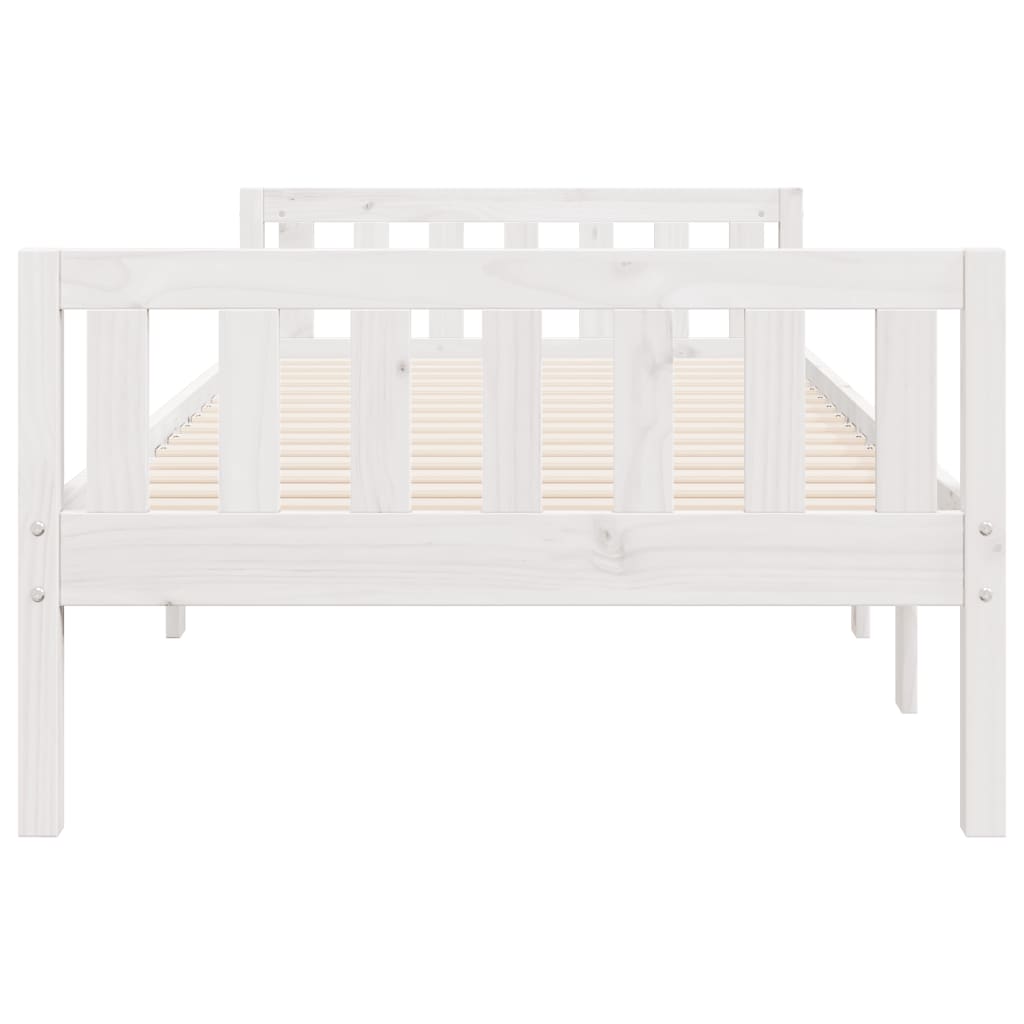 Lit pour enfants sans matelas blanc 75x190cm bois de pin massif Lits & cadres de lit vidaXL   