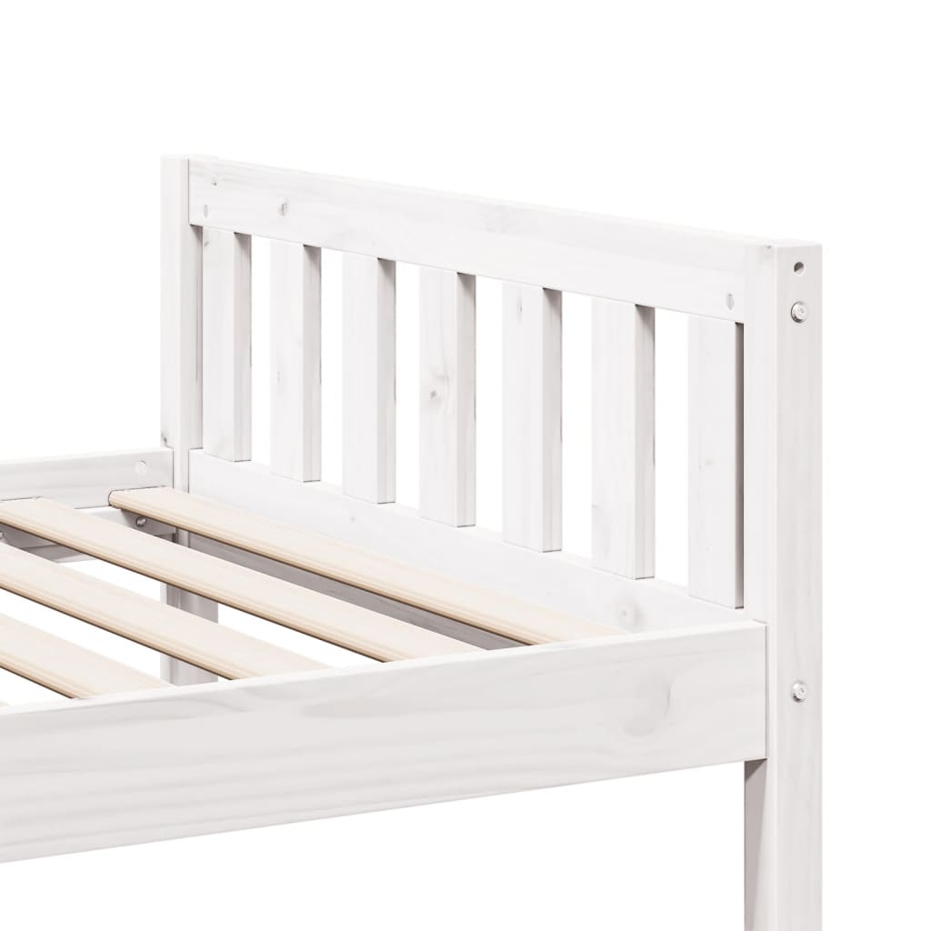 Lit pour enfants sans matelas blanc 75x190cm bois de pin massif Lits & cadres de lit vidaXL   