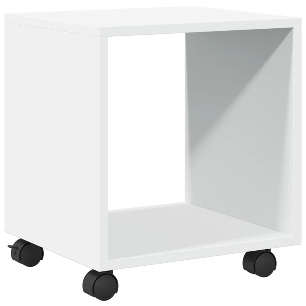 Armoire à roulettes blanc 37x33x42,5 cm bois d’ingénierie Tables d'appoint vidaXL   