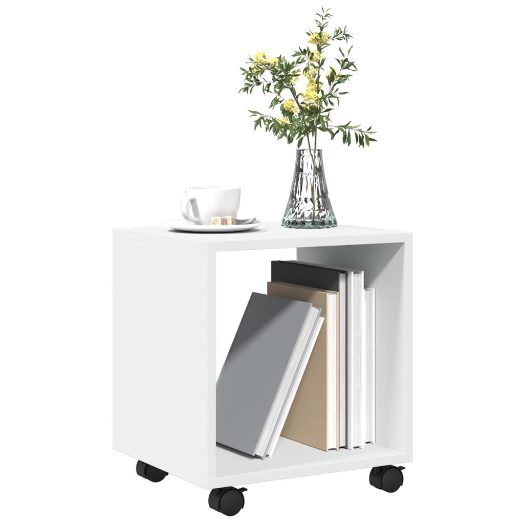 Armoire à roulettes blanc 37x33x42,5 cm bois d’ingénierie Tables d'appoint vidaXL   