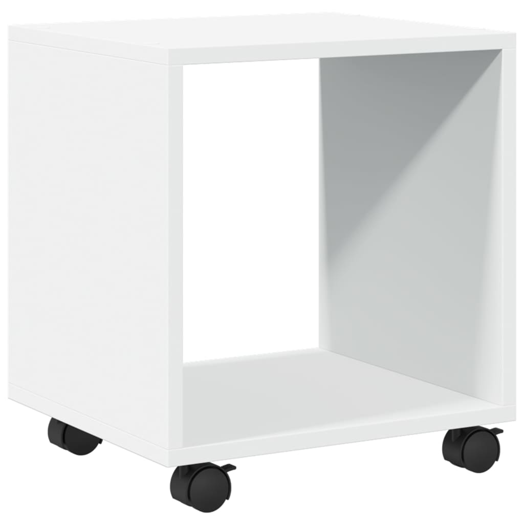 Armoire à roulettes blanc 37x33x42,5 cm bois d’ingénierie Tables d'appoint vidaXL   