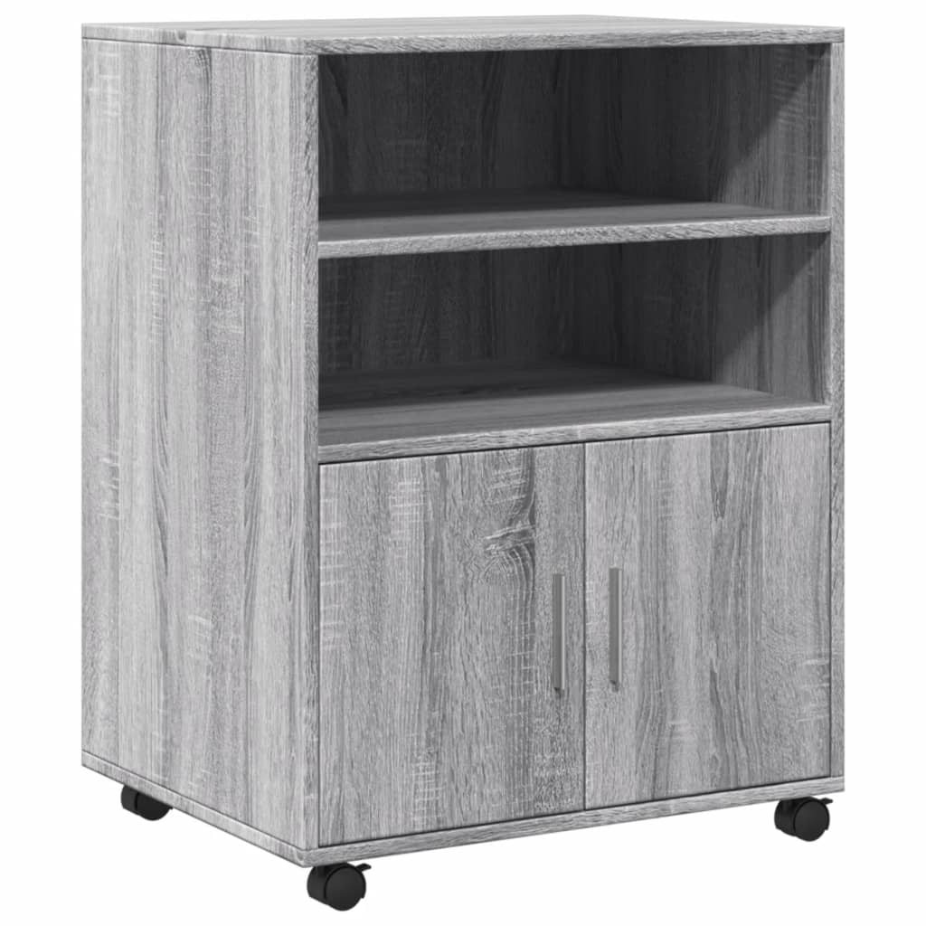 Armoire à roulettes sonoma gris 60x48x81 cm bois d'ingénierie Classeur à tiroirs vidaXL   