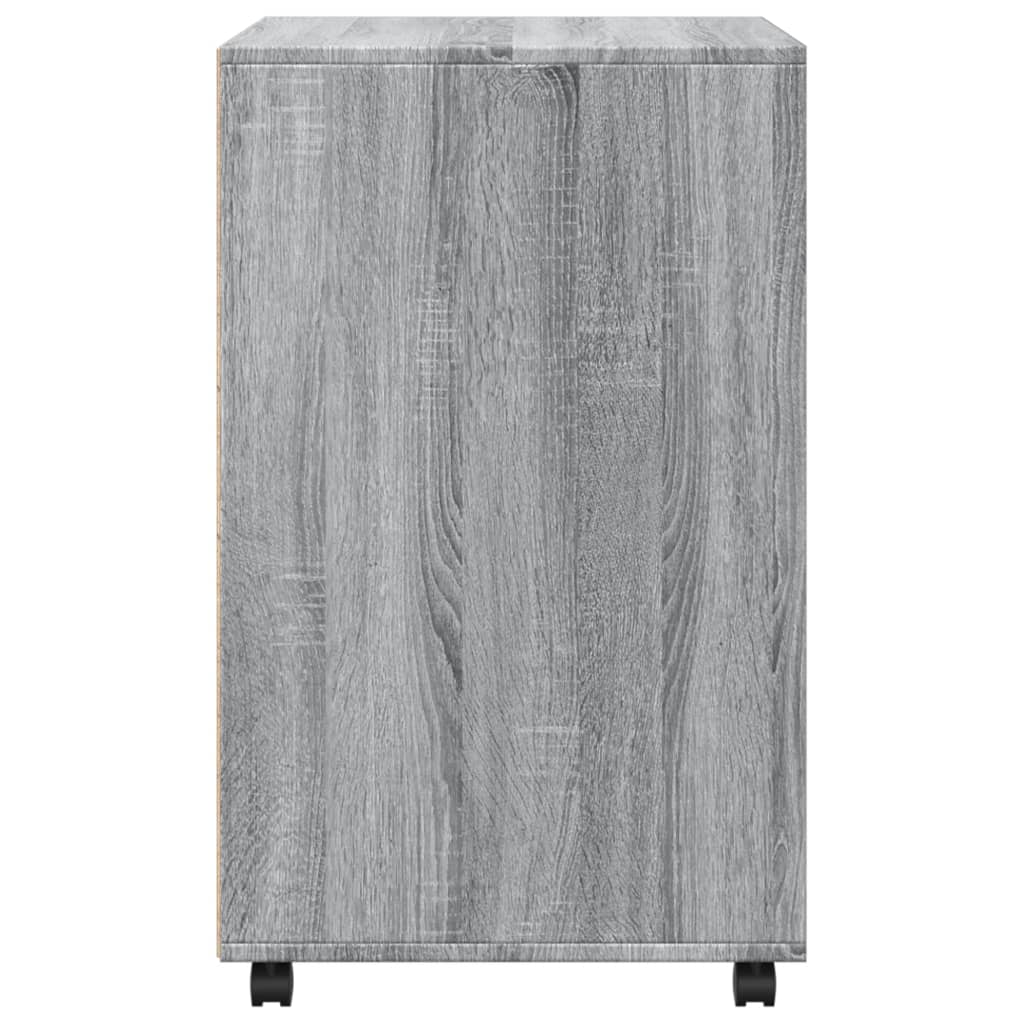 Armoire à roulettes sonoma gris 60x48x81 cm bois d'ingénierie Classeur à tiroirs vidaXL   