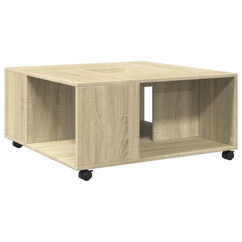 Table basse chêne sonoma 80x80x40 cm bois d'ingénierie Tables basses vidaXL   