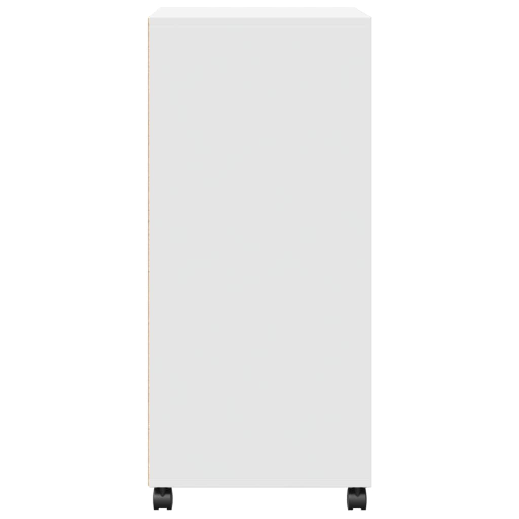 Armoire à roulettes blanc 55x40x91 cm bois d’ingénierie Buffets & bahuts vidaXL   