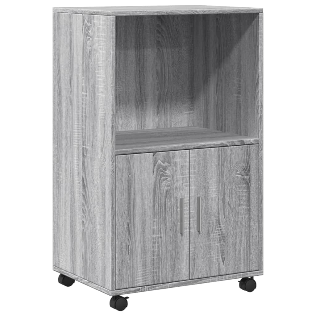 Armoire à roulettes sonoma gris 55x40x91 cm bois d'ingénierie Buffets & bahuts vidaXL   