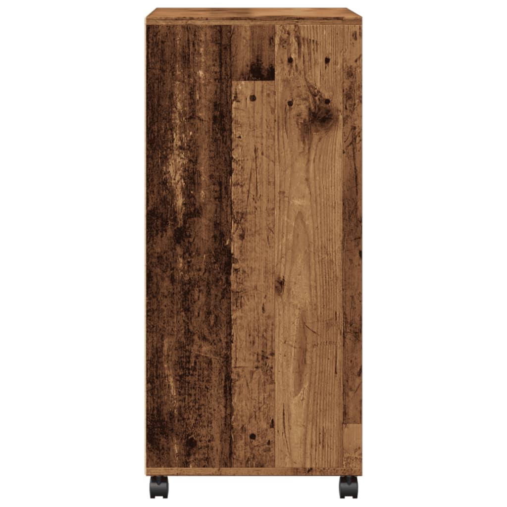 Armoire à roulettes vieux bois 55x40x91 cm bois d'ingénierie Buffets & bahuts vidaXL   