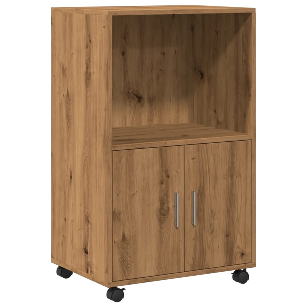 Armoire à roulettes chêne artisanal 55x40x91 cm bois ingénierie Buffets & bahuts vidaXL   