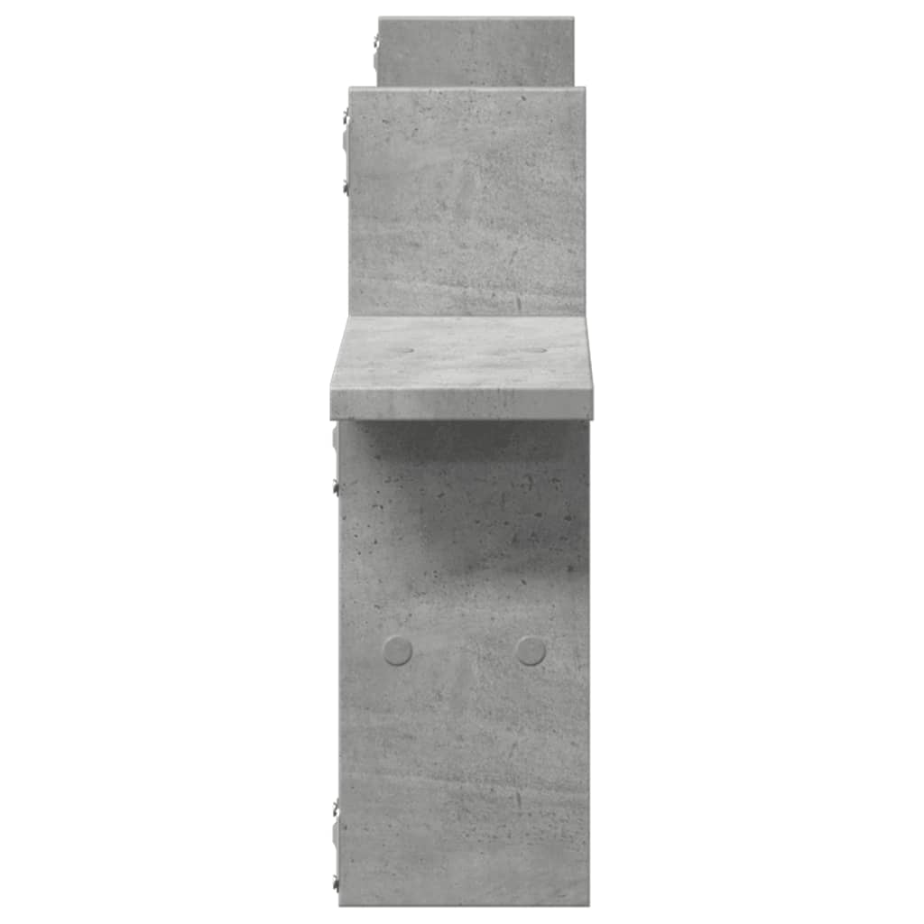 Étagères murales 2 pcs gris béton 38x12x38 cm bois d'ingénierie Étagères murales & corniches vidaXL   