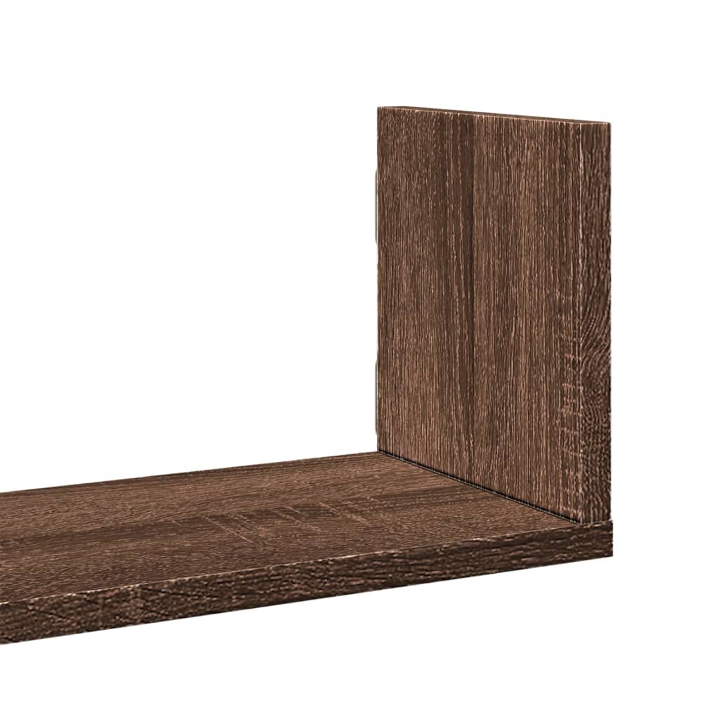 Étagères murales 3pcs chêne marron 58x18x18cm bois d'ingénierie Étagères murales & corniches vidaXL   