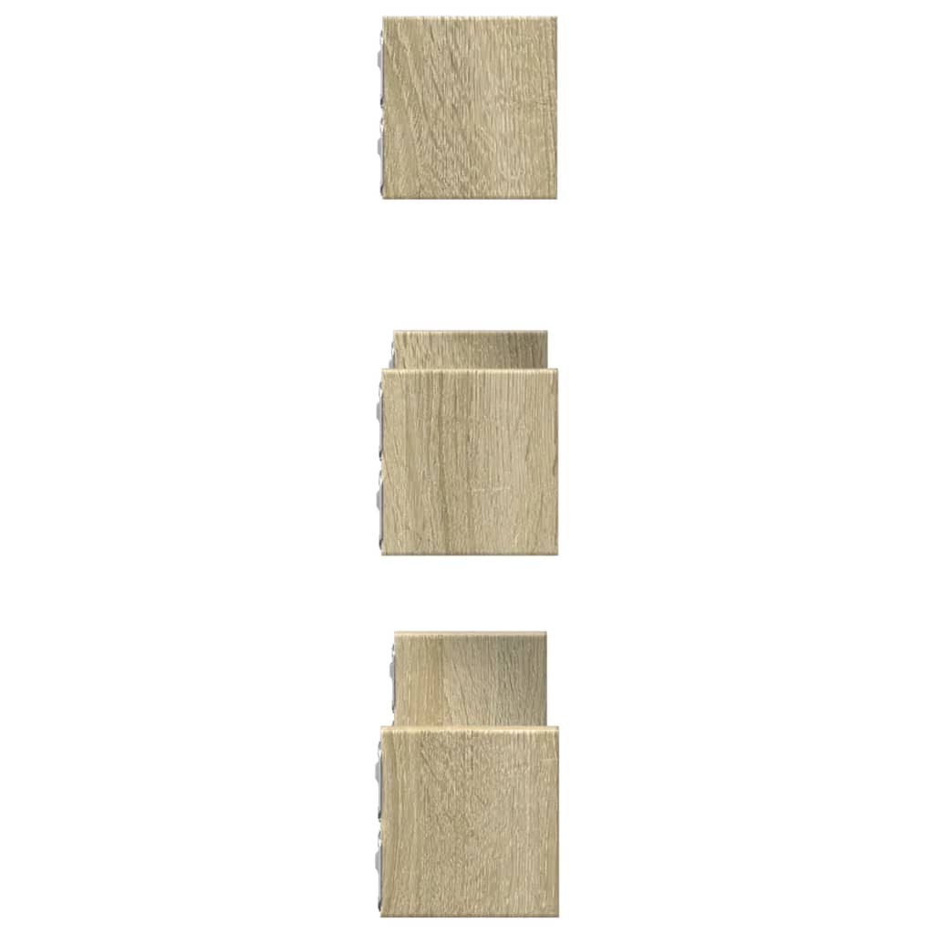 Étagères murales 3 pcs chêne sonoma bois d'ingénierie Étagères murales & corniches vidaXL   