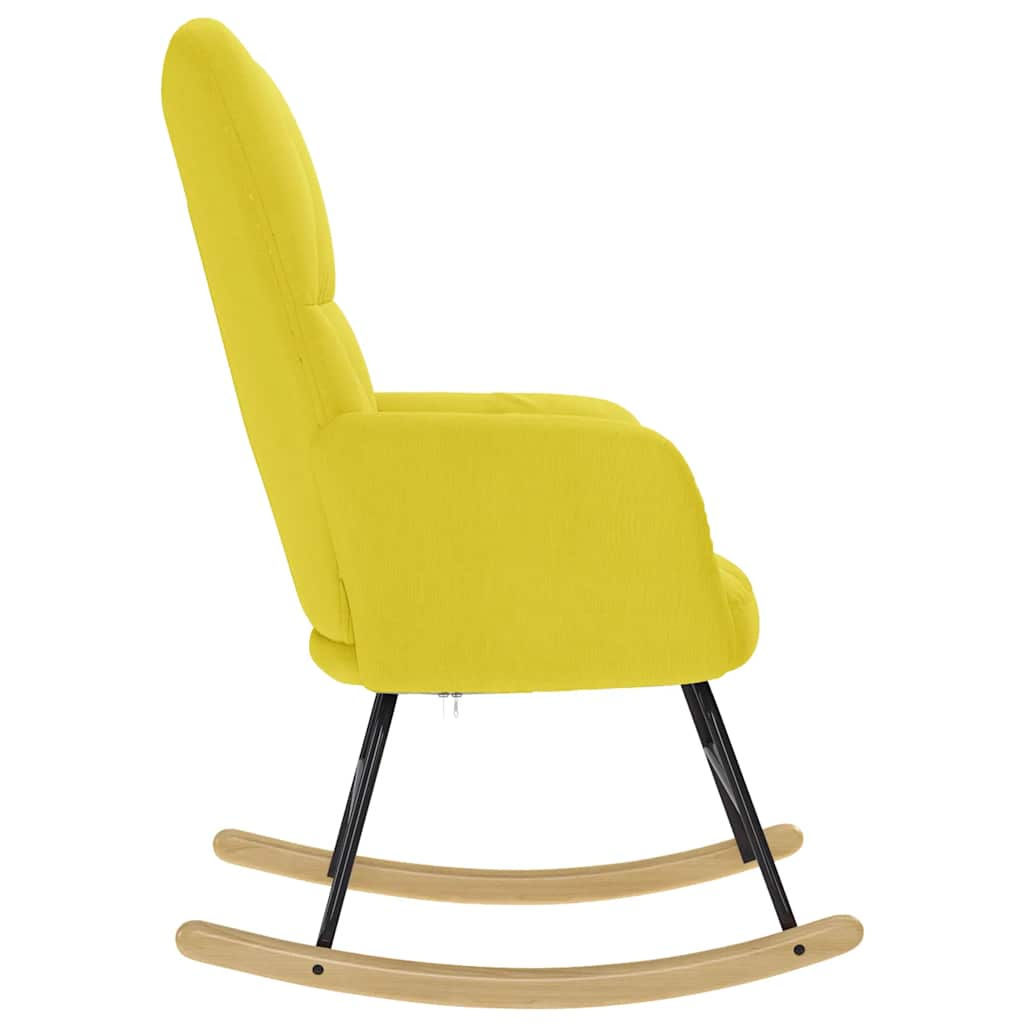 Chaise à bascule jaune clair tissu Fauteuils à bascule vidaXL