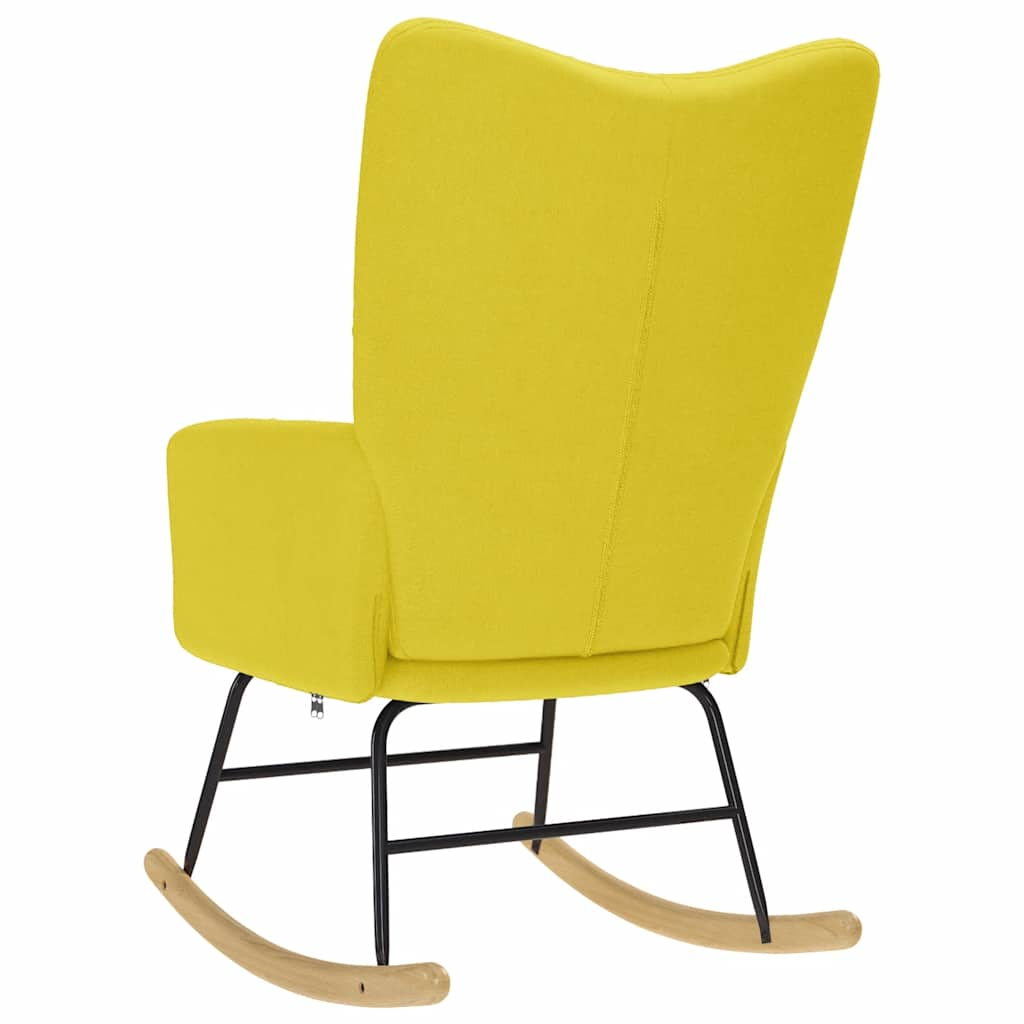 Chaise à bascule jaune clair tissu Fauteuils à bascule vidaXL