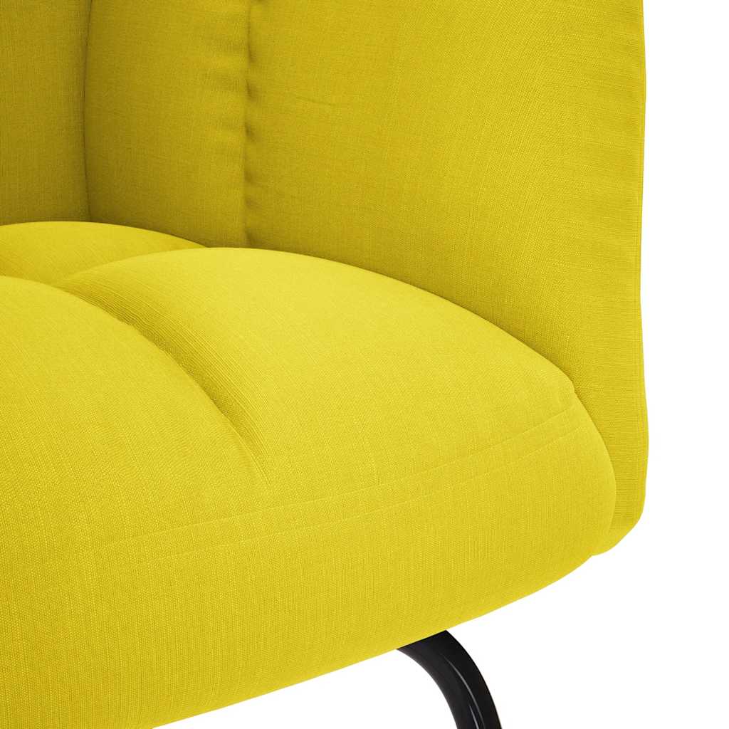 Chaise à bascule jaune clair tissu Fauteuils à bascule vidaXL