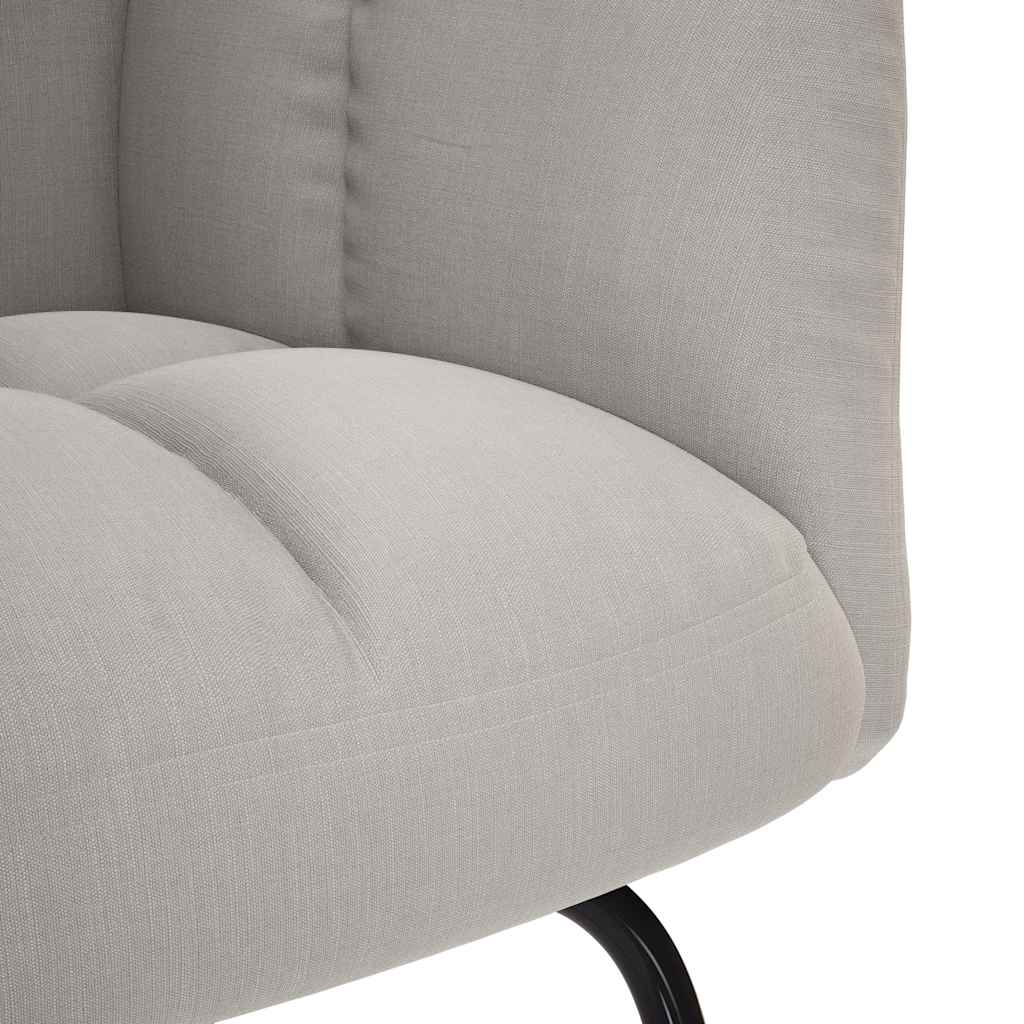 Chaise à bascule avec repose-pied gris nuage tissu Fauteuils à bascule vidaXL