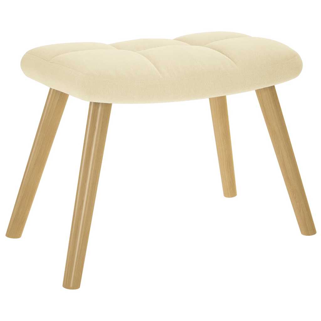 Chaise à bascule avec repose-pied Crème Tissu Fauteuils à bascule vidaXL