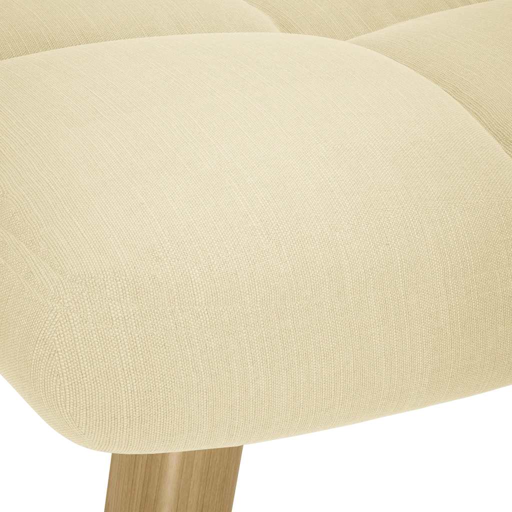 Chaise à bascule avec repose-pied Crème Tissu Fauteuils à bascule vidaXL