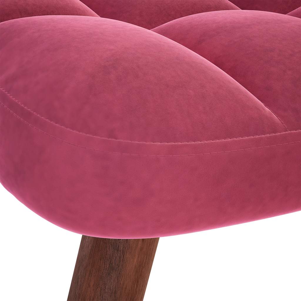 Chaise à bascule avec repose-pied rouge bordeaux velours Fauteuils à bascule vidaXL