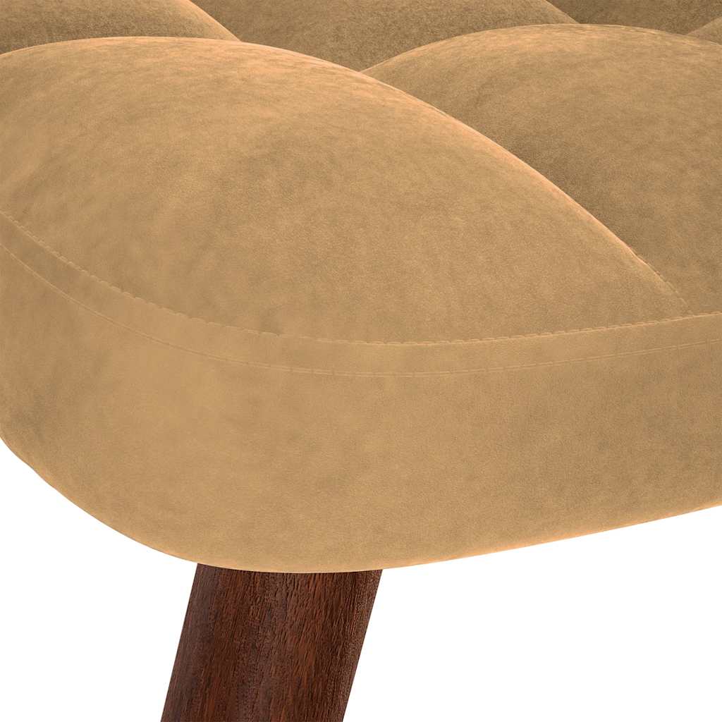 Chaise à bascule avec repose-pied marron velours Fauteuils à bascule vidaXL