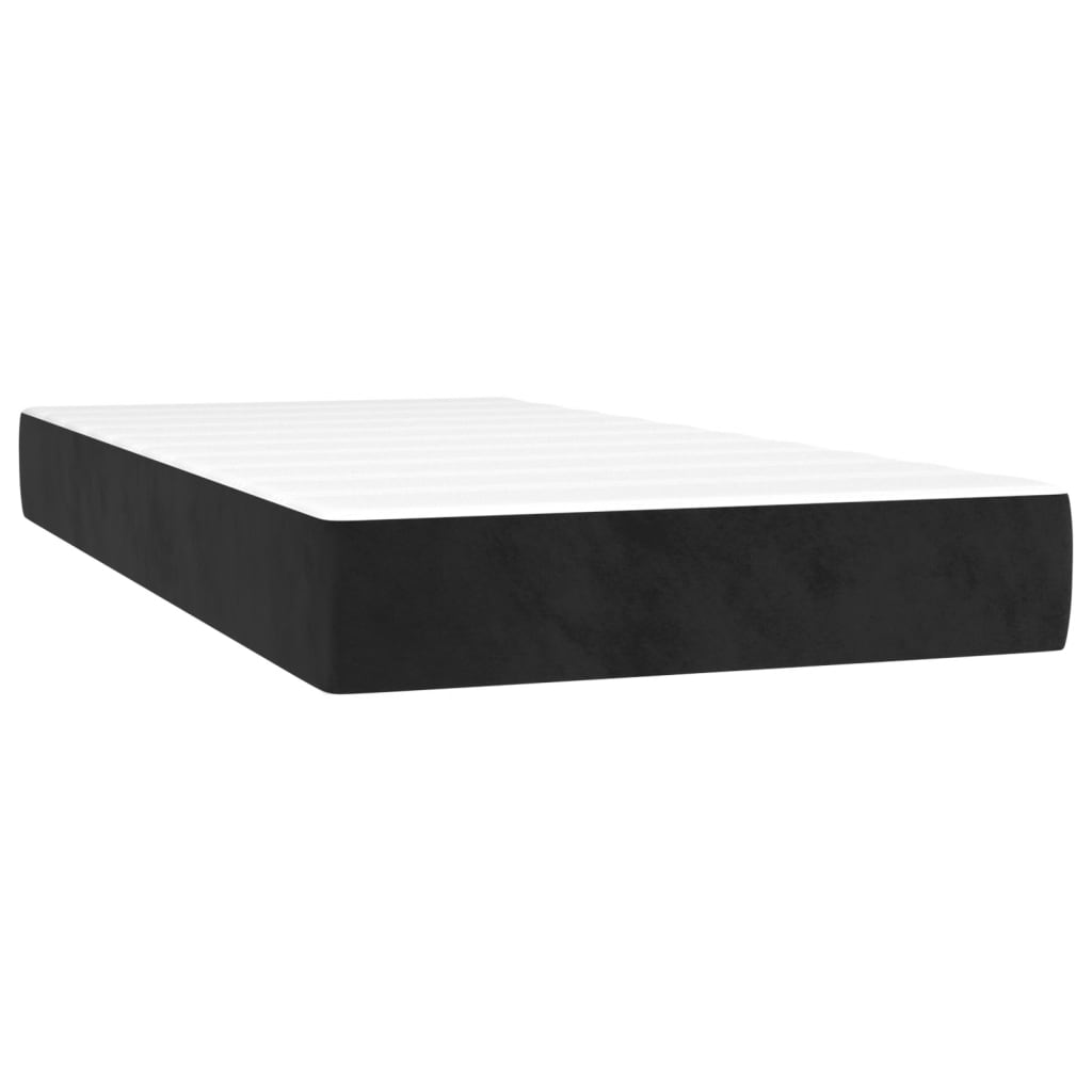 Matelas à ressorts ensachés pour enfants noir 80x160 cm velours Matelas vidaXL   