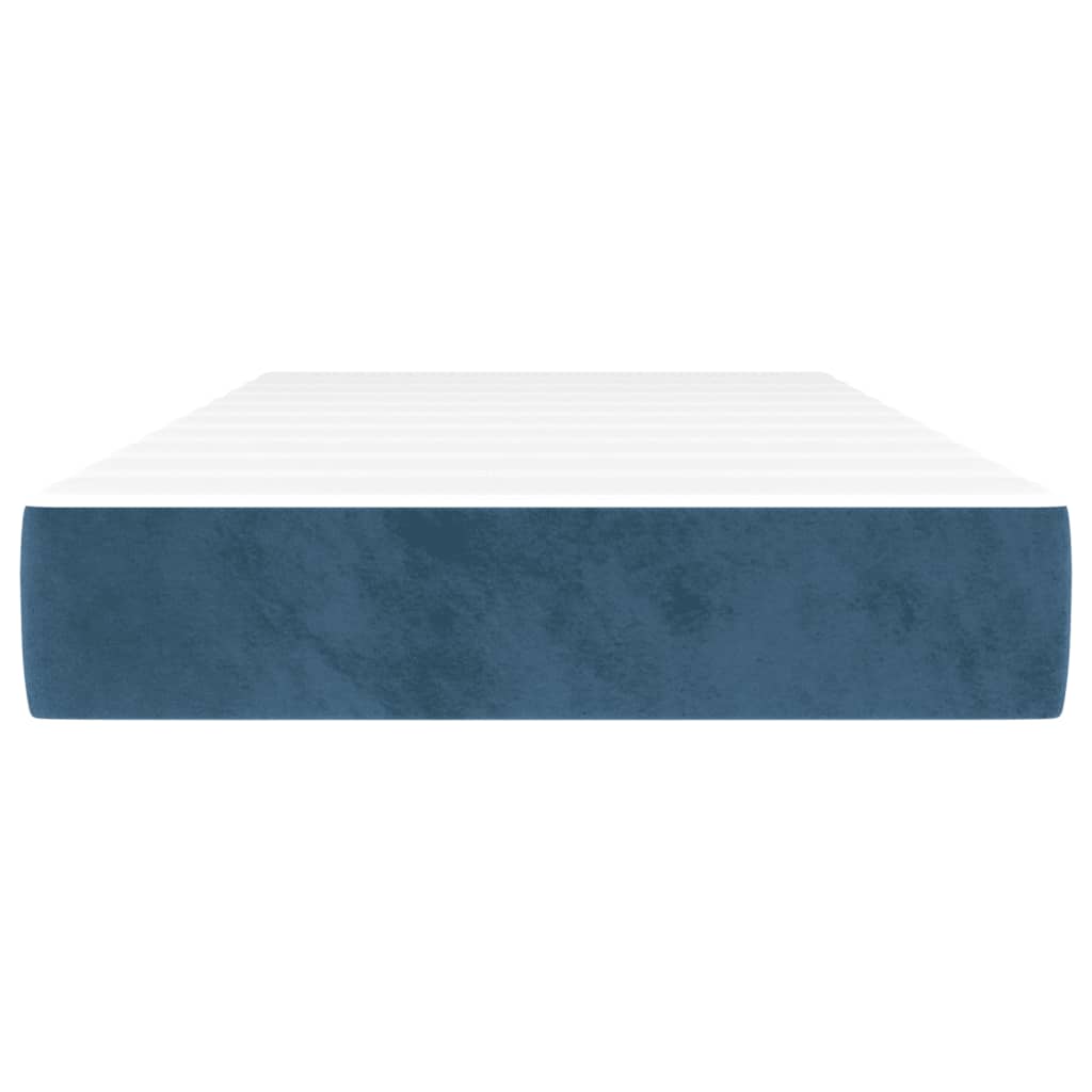 Matelas à ressorts ensachés pour enfants bleu 80x160 cm velours Matelas vidaXL   