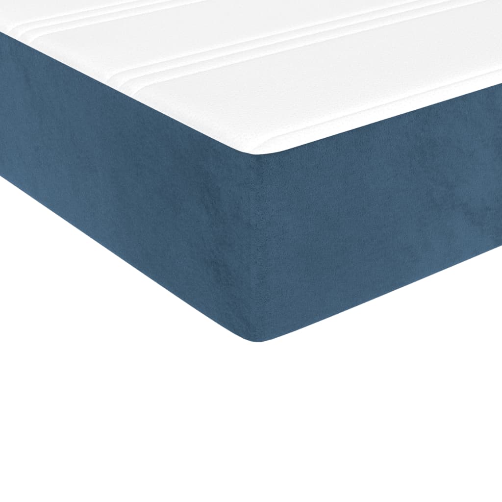 Matelas à ressorts ensachés pour enfants bleu 80x160 cm velours Matelas vidaXL   