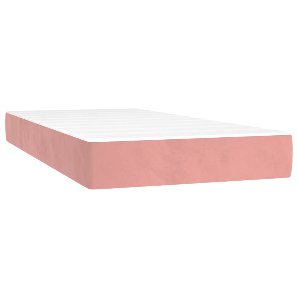 Matelas de lit à ressorts ensachés rose 80x210x20 cm velours Matelas vidaXL   