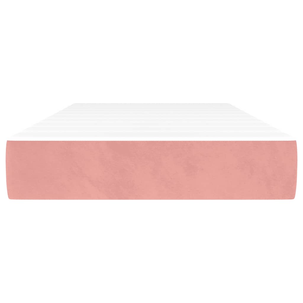 Matelas de lit à ressorts ensachés rose 80x210x20 cm velours Matelas vidaXL   