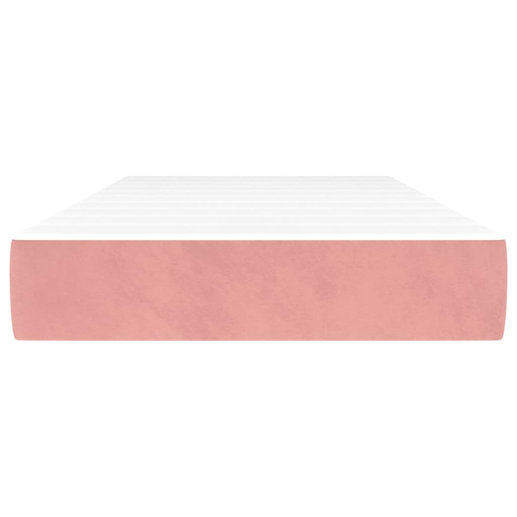 Matelas de lit à ressorts ensachés rose 80x220x20 cm velours Matelas vidaXL   