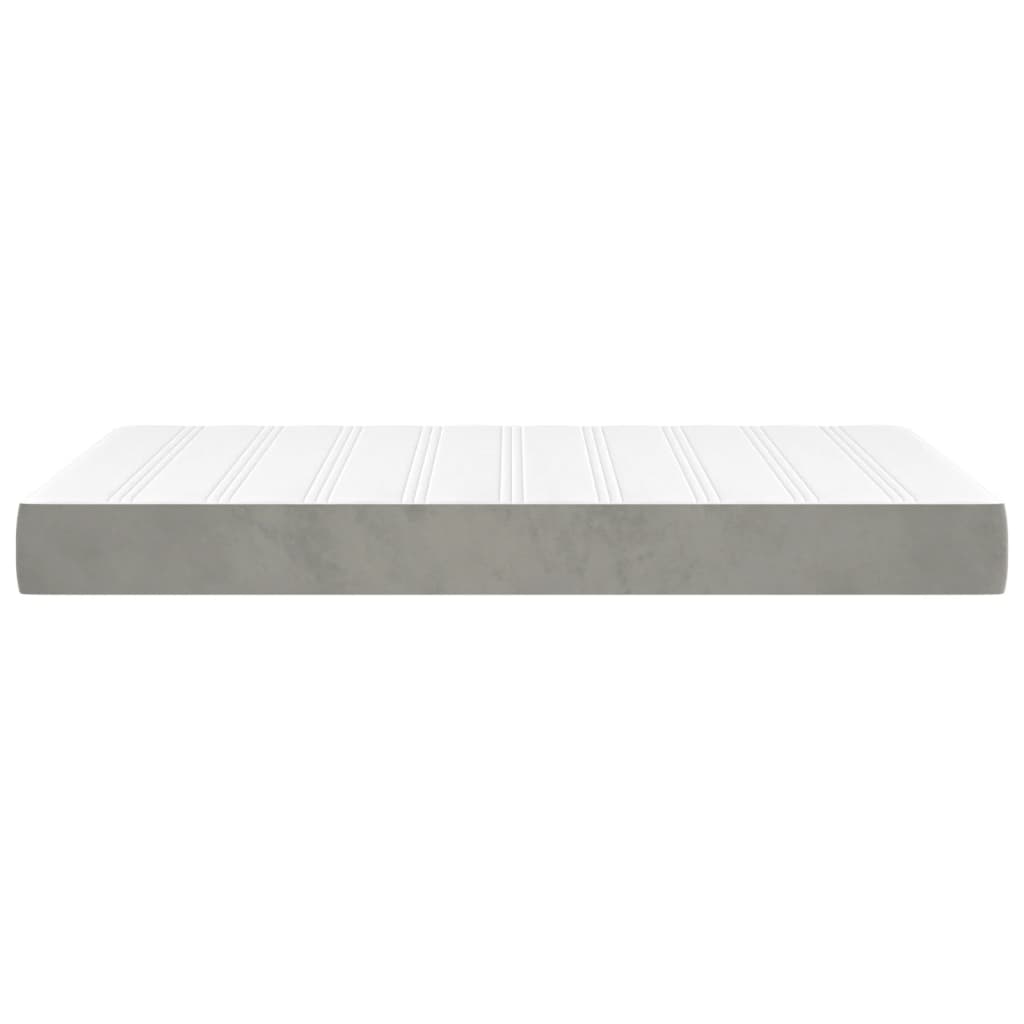 Matelas de lit à ressorts ensachés gris clair 120x220x20 cm Matelas vidaXL   